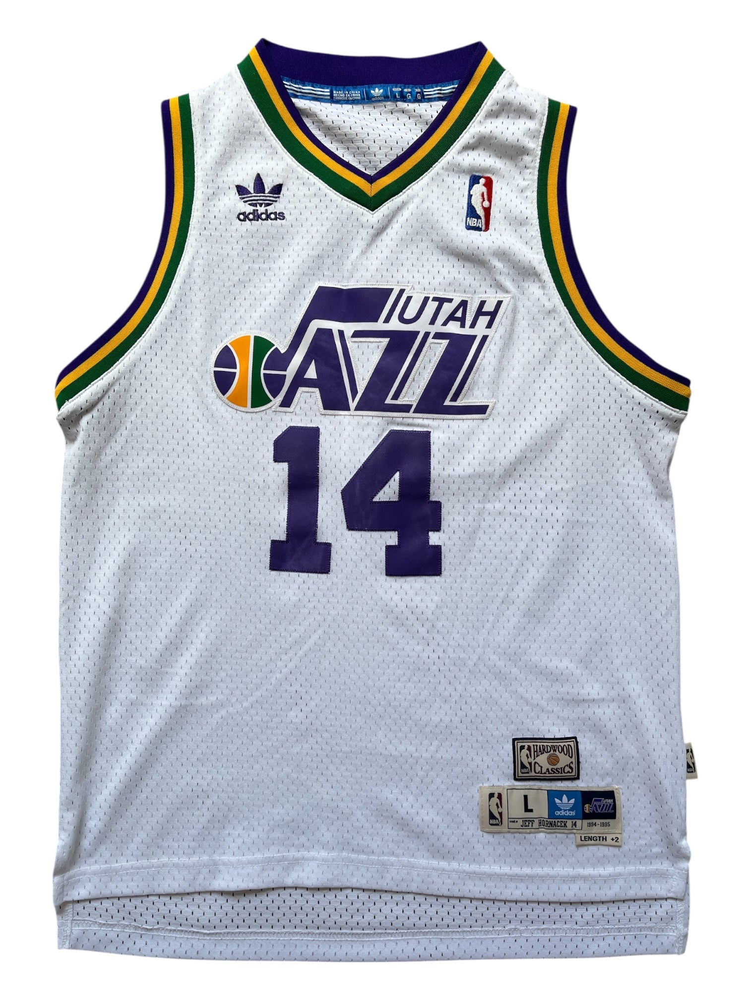 Utah Jazz 1994/1995 Home Hornacek (Enfant L) HWC