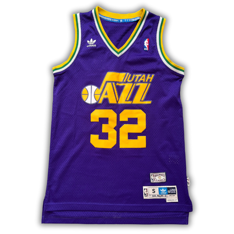 Utah Jazz 1985/1986 Away Malone (S) HWC