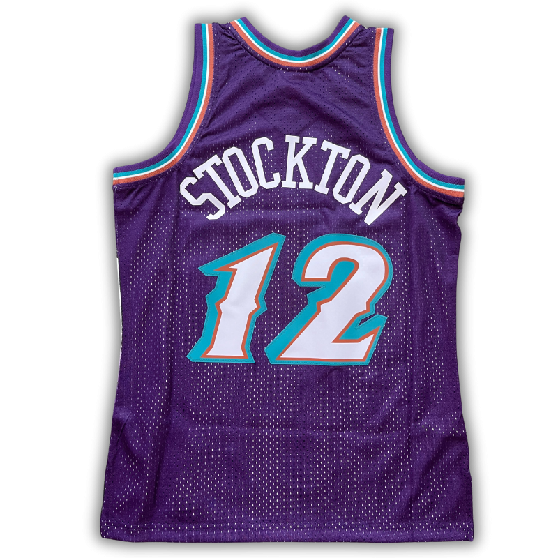 Utah Jazz 1996/1997 Away Stockton (M) HWC