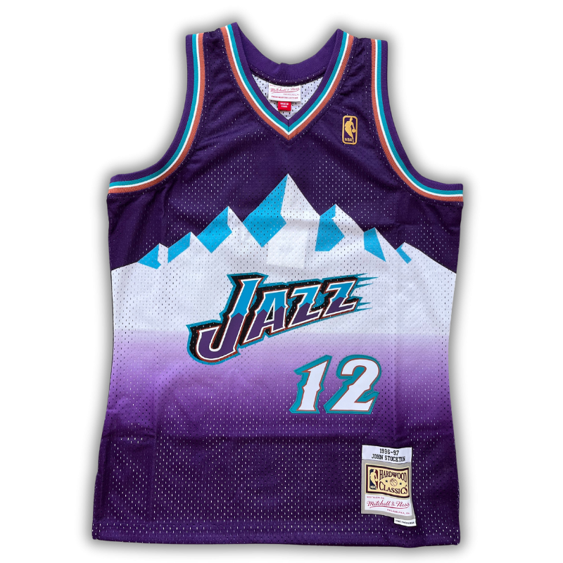 Utah Jazz 1996/1997 Away Stockton (M) HWC