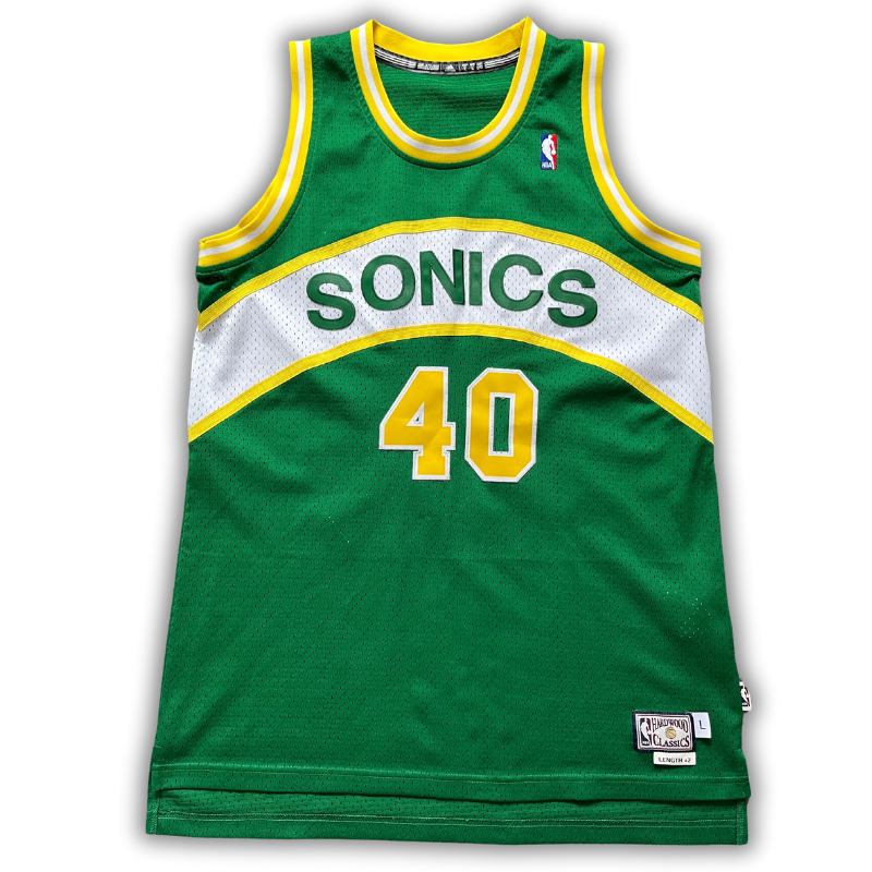 Seattle Supersonics 1989/1990 Away Kemp (L) HWC