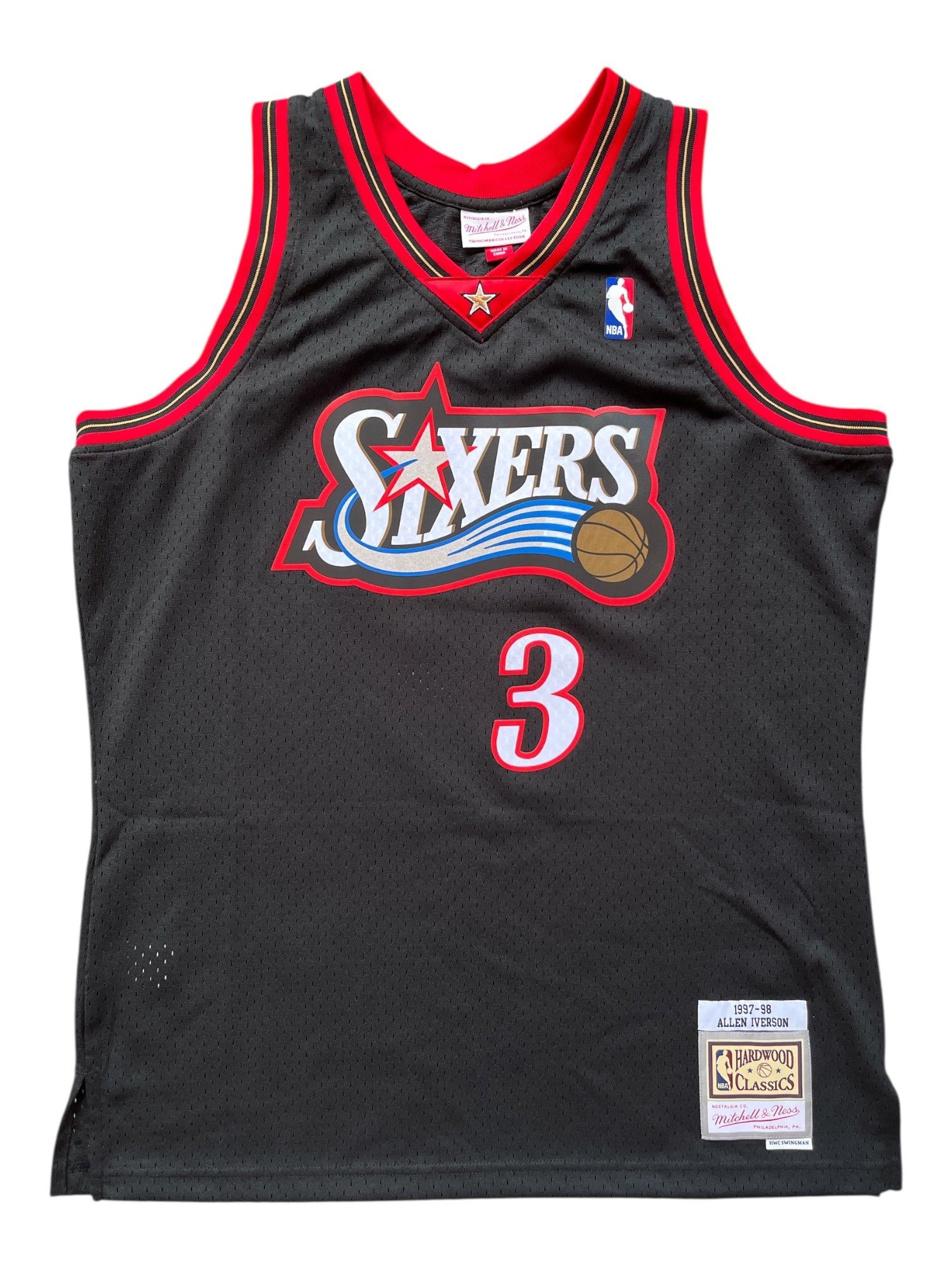 Philadelphia Sixers 1997/1998 Away Iverson (L) HWC
